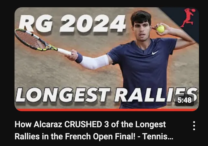 Carlos Alcaraz hyping up the crowd after  executing a forehand winner at the French Open.