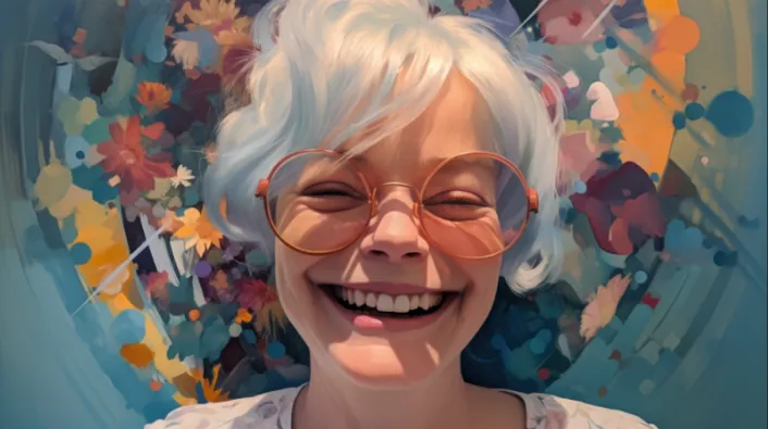 Image of a happy woman