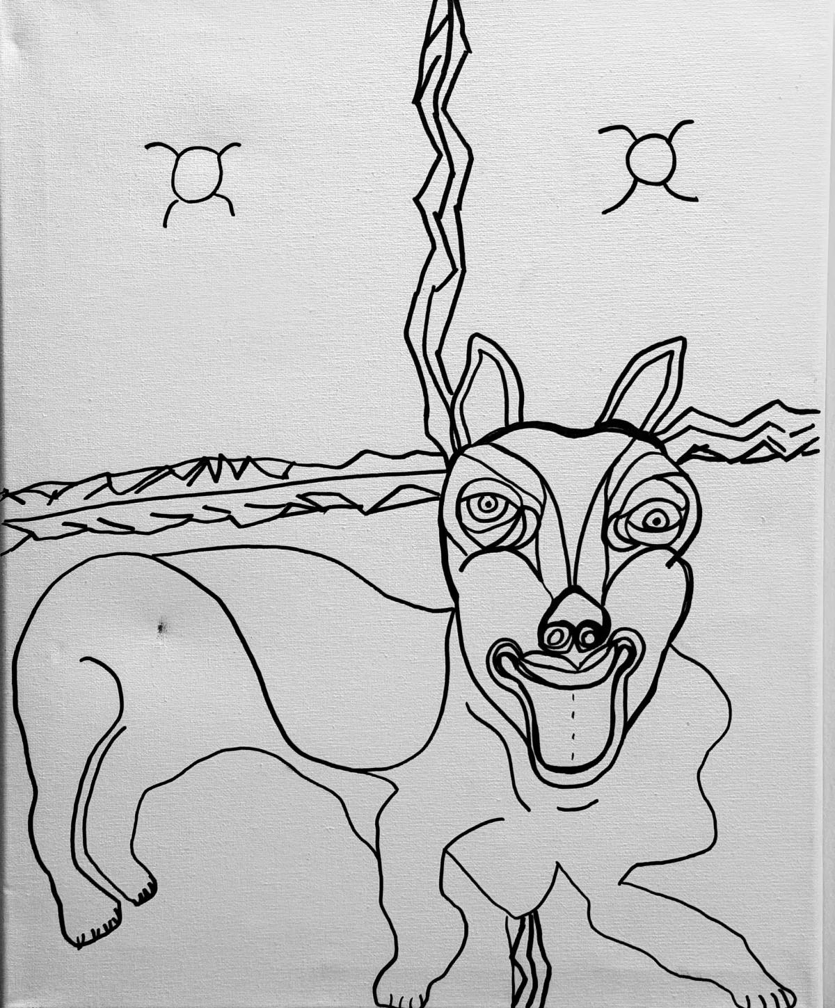 Outline dog