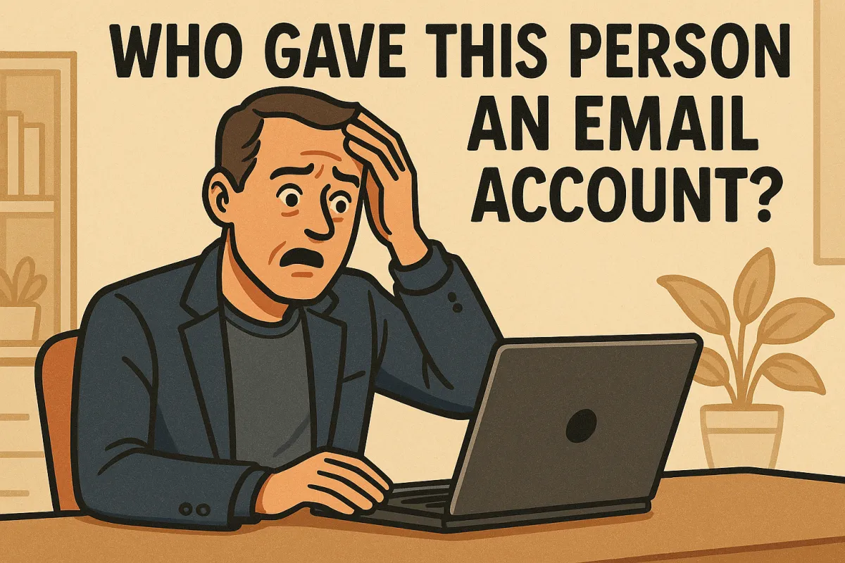 Who gave this person an email account?