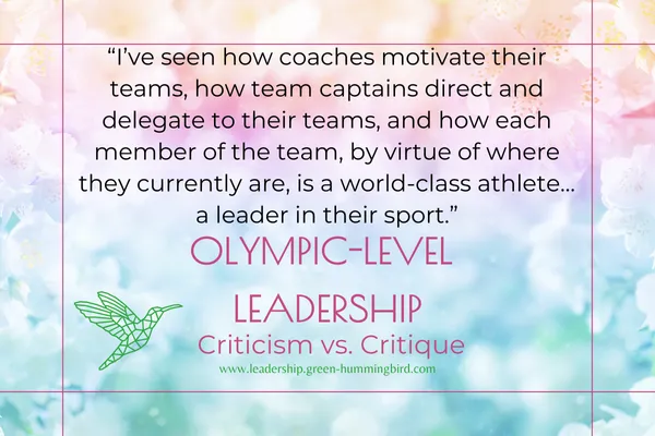 I’ve seen how coaches motivate their teams, how team captains direct and delegate to their teams, and how each member of the team, by virtue of where they currently are, is a world-class athlete… a leader in their sport.