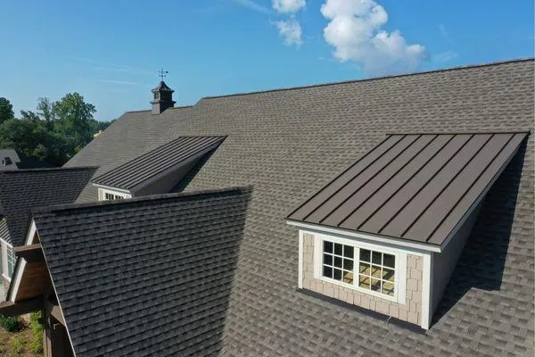 A house with gray roof