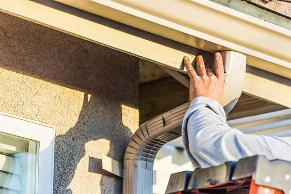 installation of Aluminum Gutter and Downspout
