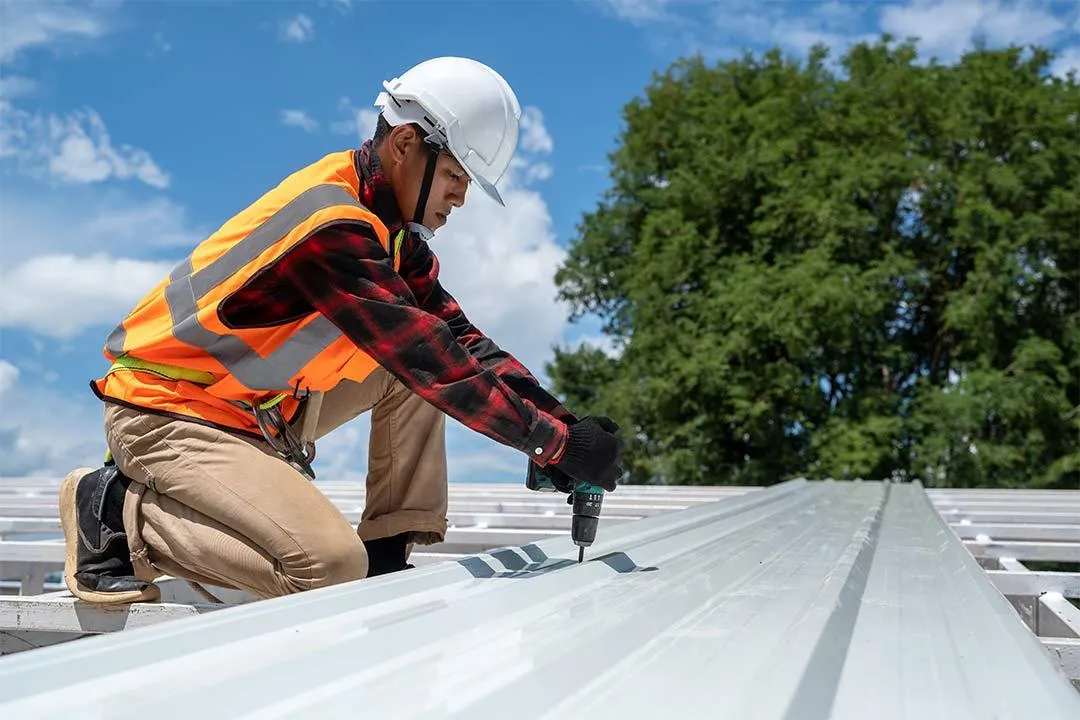 installation of a new roof structure