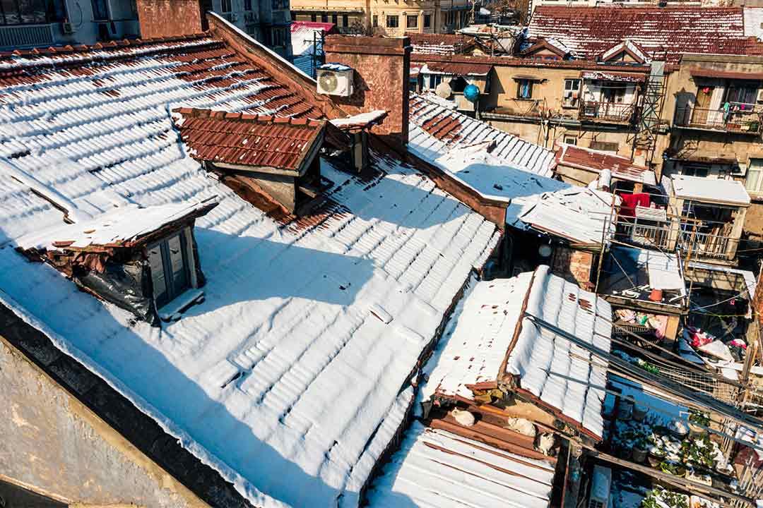 roof covered in snow