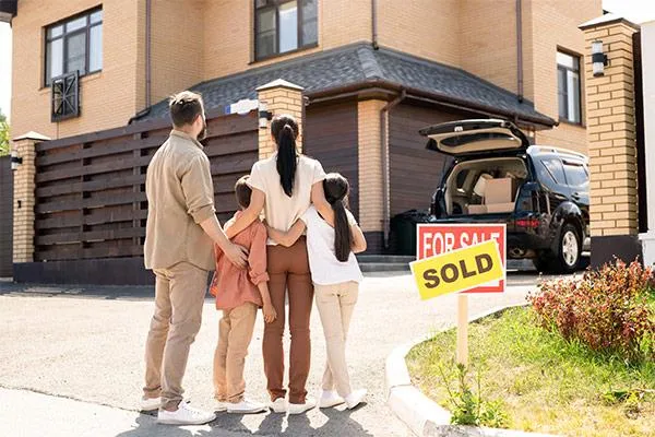 a family who bought a new home
