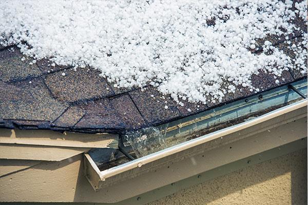 hail on the roof