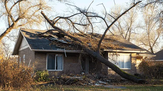 Tree Damage Roof Repair in Bismarck, ND