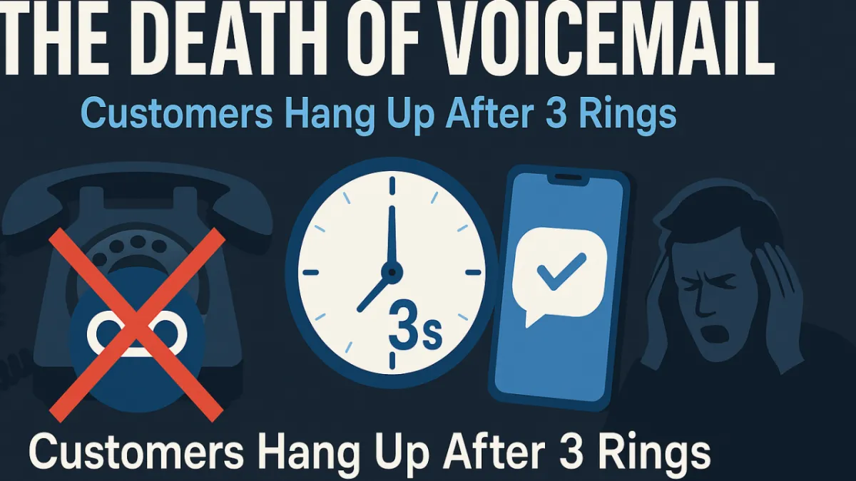 The Death of Voicemail: Why Customers Hang Up After 3 Rings