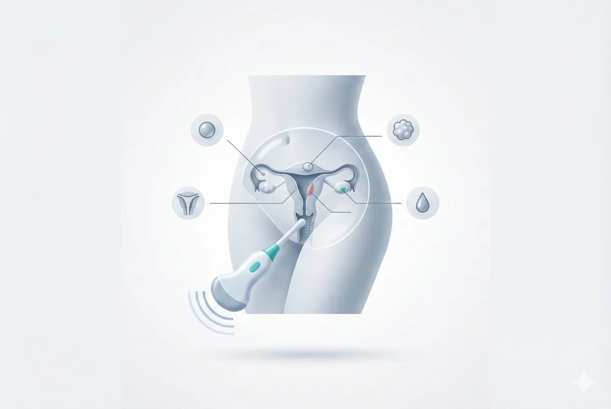 Ultrasonido transvaginal para evaluación de útero y ovarios