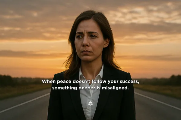 When peace doesn’t follow your success, something deeper is misaligned.