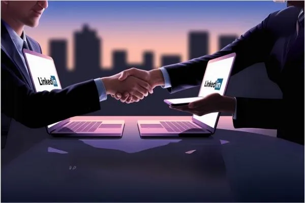 Two people shaking hands
