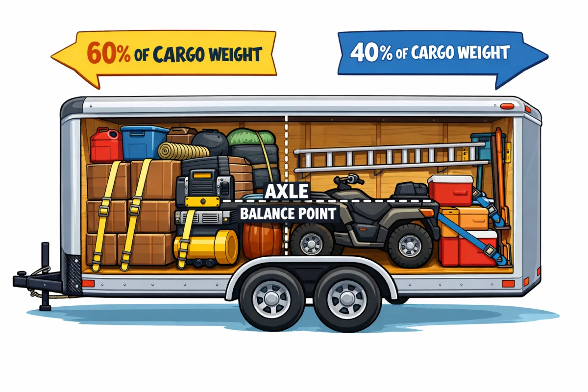 Properly loaded trailer for moving in Volusia County with secured cargo.