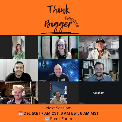 Group on Zoom and faces smiling