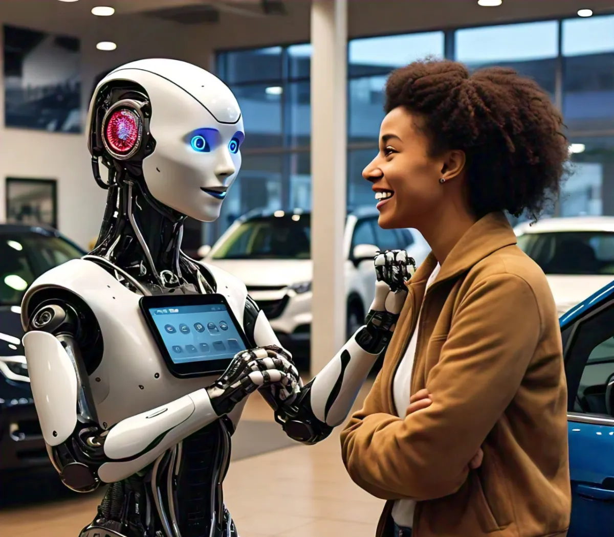 Dealership AI assisting customers