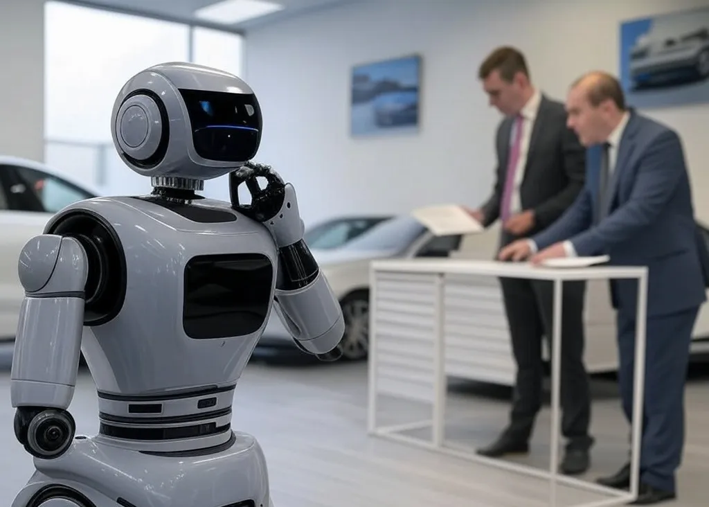 Voice AI assistant handling customer inquiries at a car dealership, automating follow-ups and scheduling test drives.