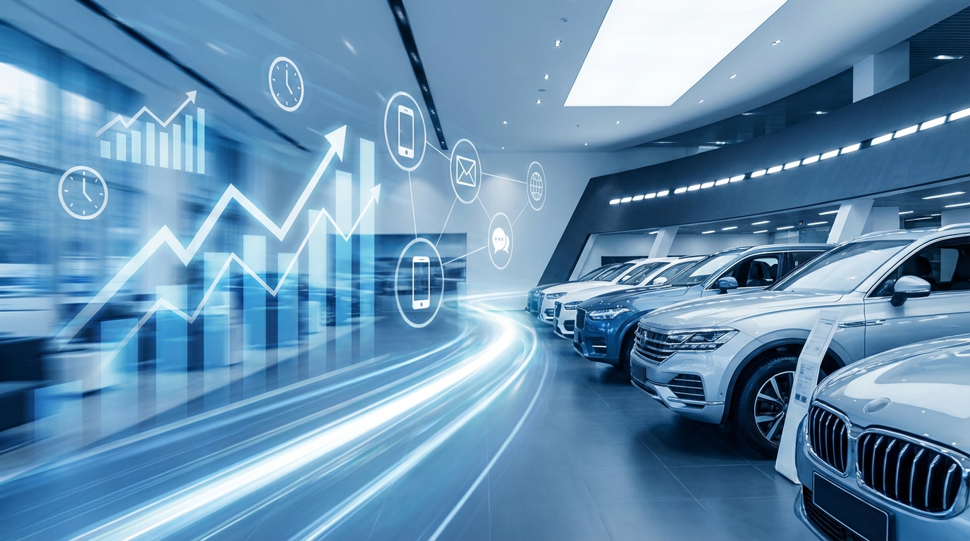 Stopwatch and car keys showing the importance of fast lead response times in automotive sales with clock showing under 5 minutes