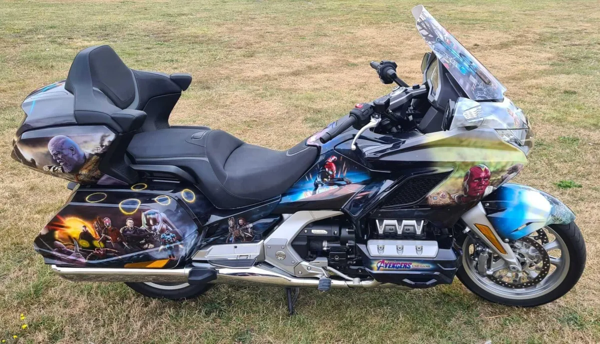 Honda Goldwing Airbrushed Marvel Themed Bike 