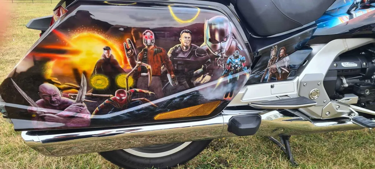 Honda Goldwing Airbrushed Marvel Theme By Xtreme Paint Studio