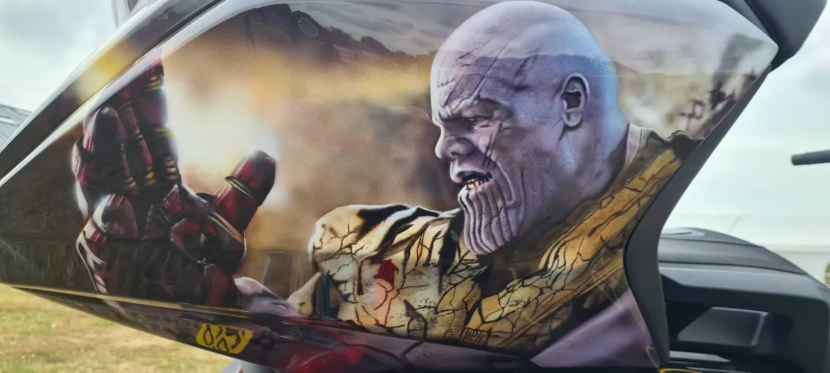 Honda Goldwing Marvel Airbrushed Themed By Xtreme Paint Studio