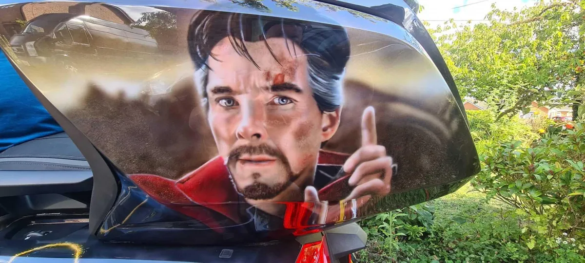 Honda Goldwing Marvel Theme Airbrush By Xtreme Paint Studio