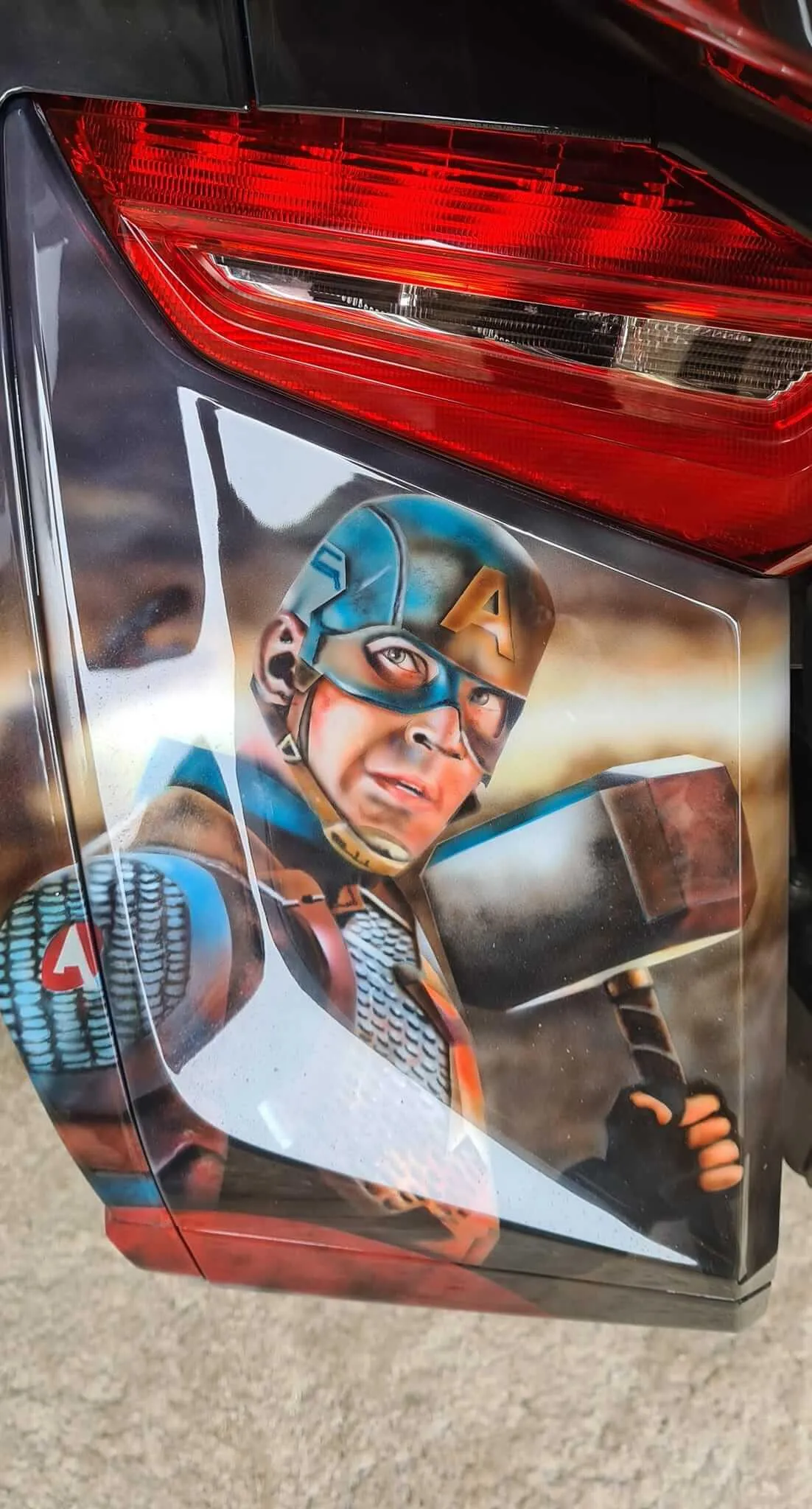 Honda Goldwing Marvel Themed Airbrush By Xtreme Paint Studio