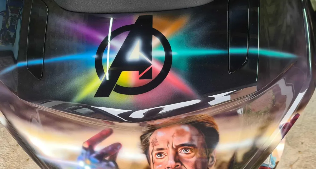 Honda Goldwing Marvel Airbrushed Themed By Xtreme Paint Studio