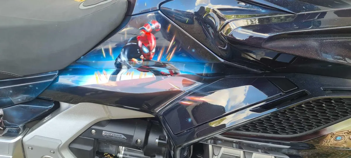 Honda Goldwing Marvel Airbrushed Themed By Xtreme Paint Studio