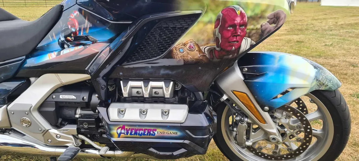 Honda Goldwing Marvel Airbrushed Themed By Xtreme Paint Studio
