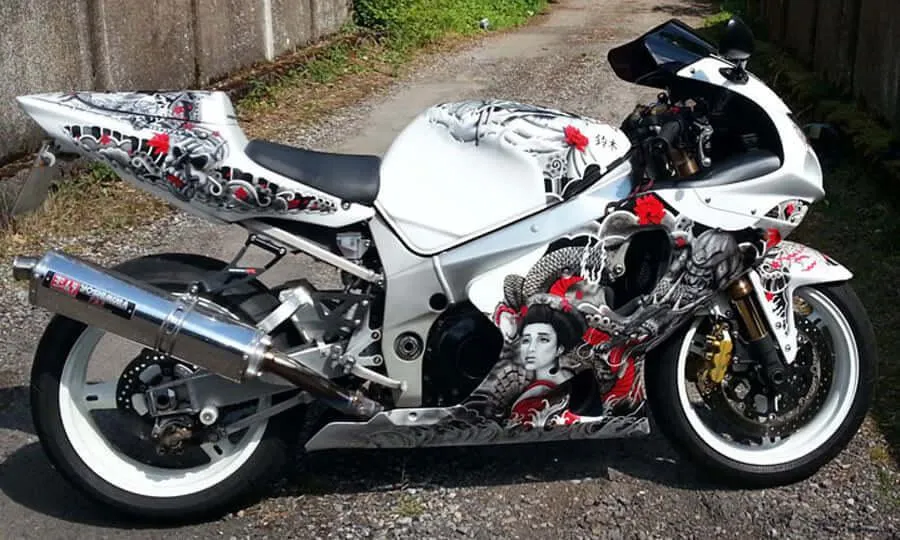 Japanese Tattoo Airbrushed Themed Bike By Xtreme Paint Studio