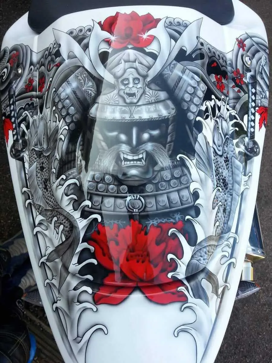 Japanese Tattoo Airbrushed Themed Bike By Xtreme Paint Studio