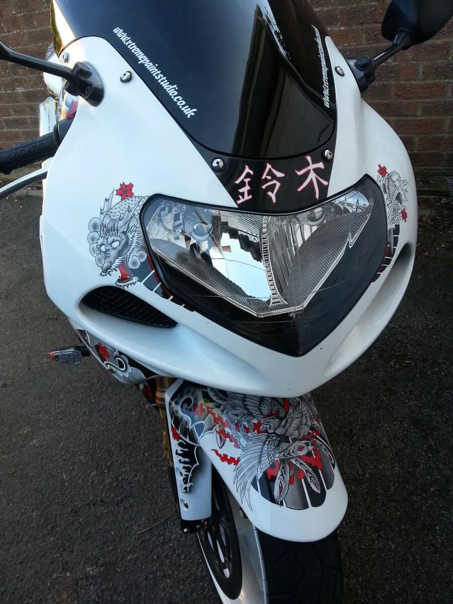 Japanese Tattoo Airbrushed Themed Bike By Xtreme Paint Studio