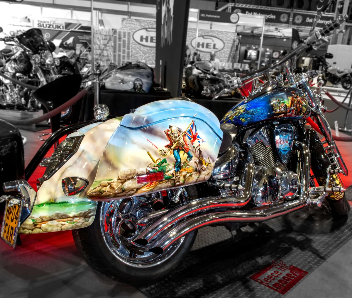 Iron Maiden Airbrushed Honda VTX Bike
