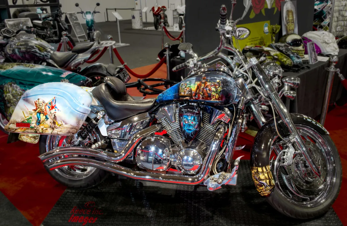 Iron Maiden Airbrushed Honda VTX Bike