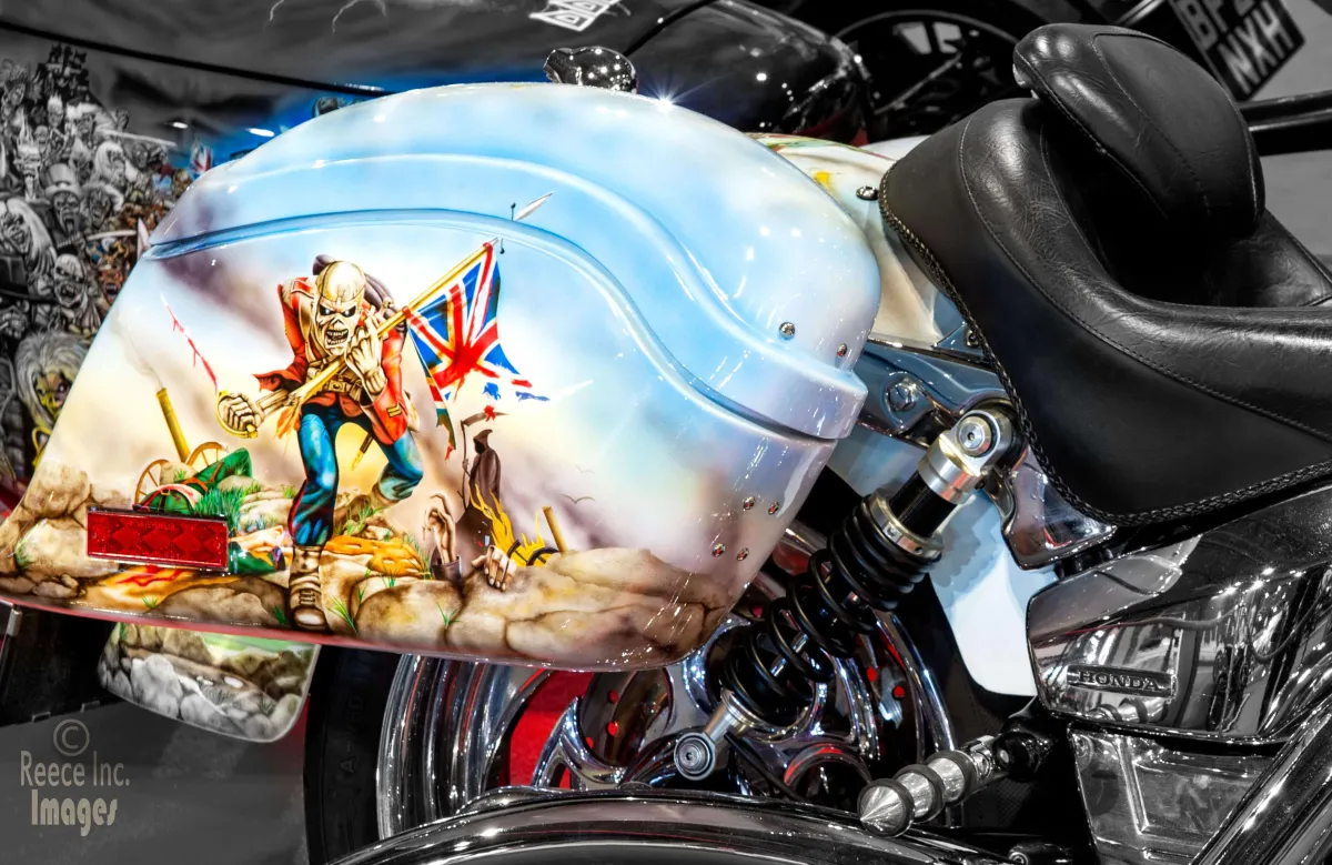 Iron Maiden Airbrushed Honda VTX Bike