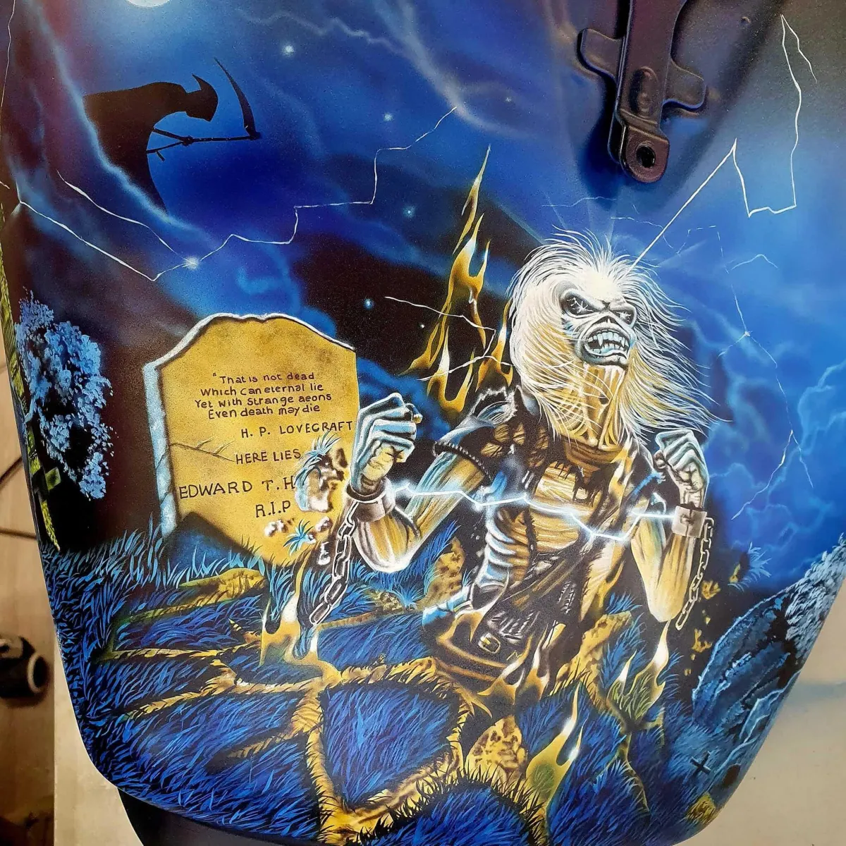 Iron Maiden Airbrushed Honda VTX Bike