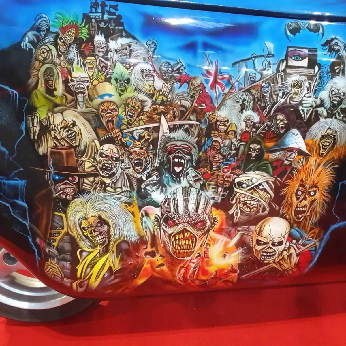 Iron Maiden Airbrushed Honda VTX Bike