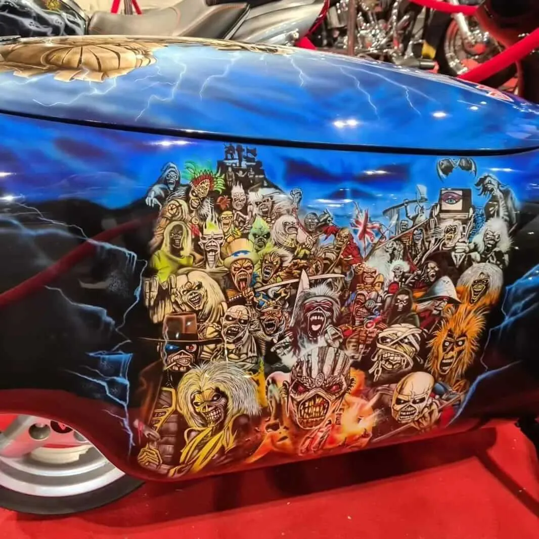 Iron Maiden Airbrushed Honda VTX Bike