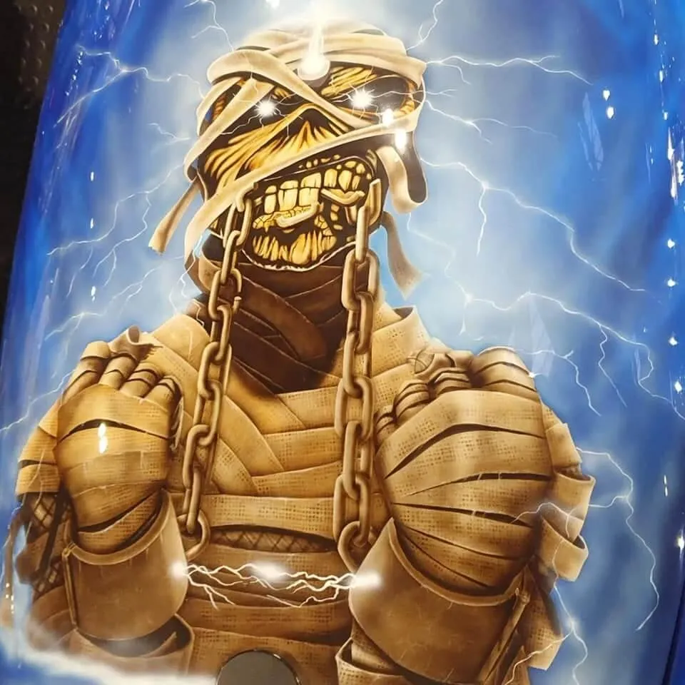 Iron Maiden Airbrushed Honda VTX Bike