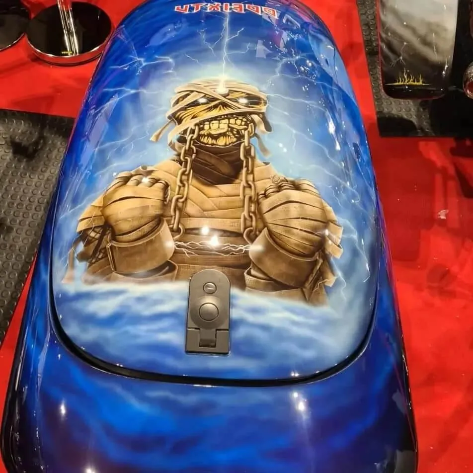Iron Maiden Airbrushed Honda VTX Bike