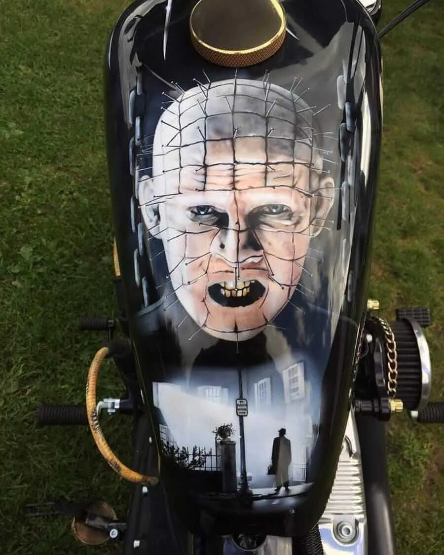 Horror airbrushed themed Harley Sportster Tank 