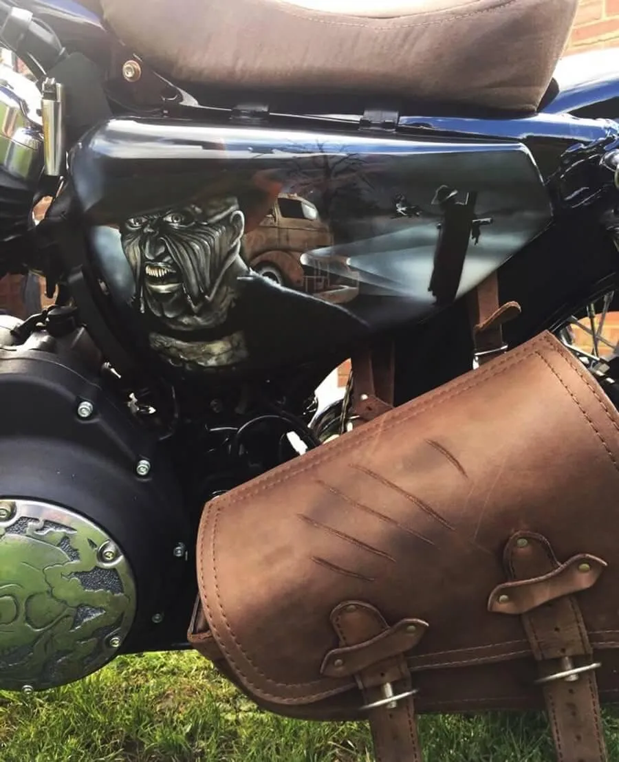 Horror airbrushed themed Harley Sportster Tank