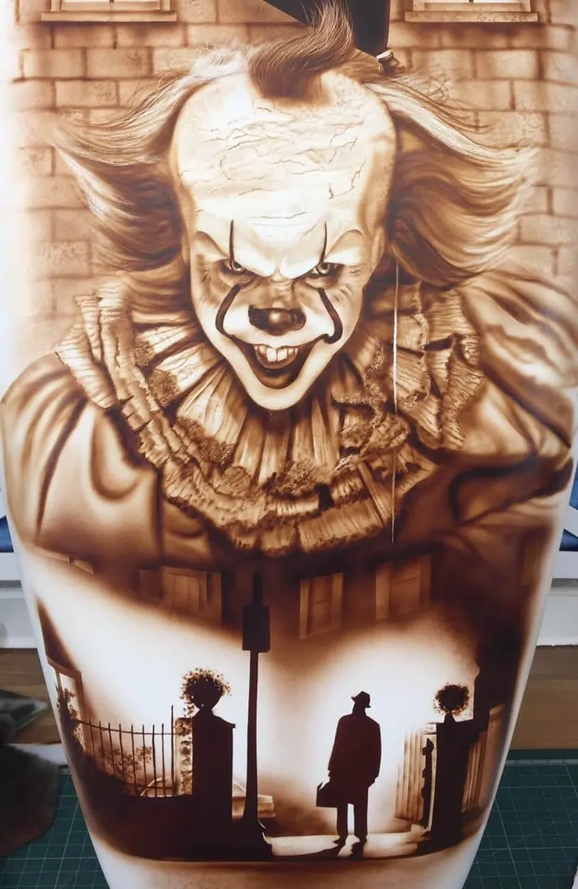 Horror airbrushed themed Harley Sportster Tank
