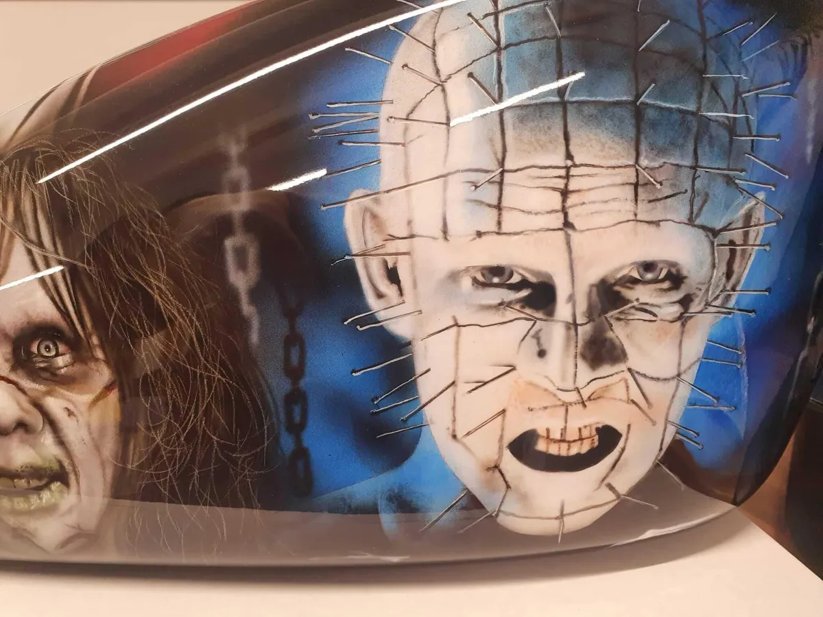 Horror airbrushed themed Harley Sportster Tank