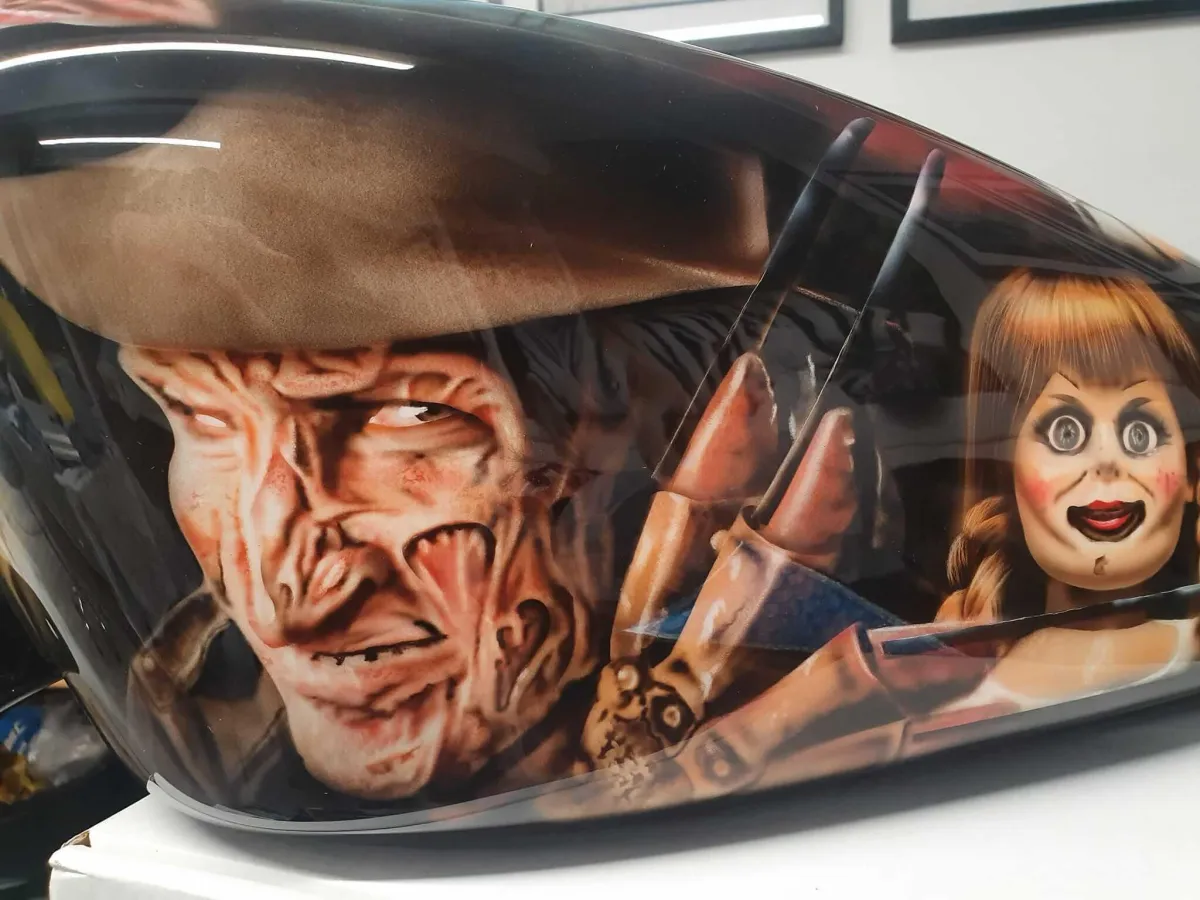 Horror airbrushed themed Harley Sportster Tank