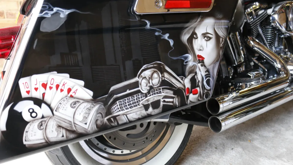 Harley Vegas & Girls Chicano Styl;e Airbrush Theme