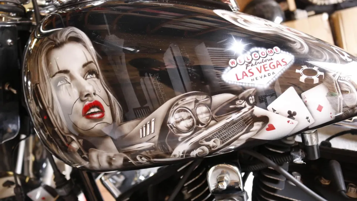 Harley Vegas & Girls Chicano Styl;e Airbrush Theme