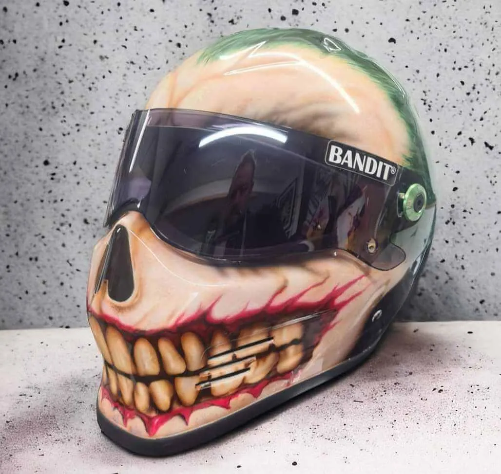Skull Airbrushed Themed Helmet From Xtreme Paint Studio