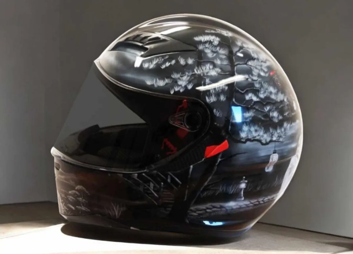Japanese Airbrushed Themed Helmet By Xtreme Paint Studio