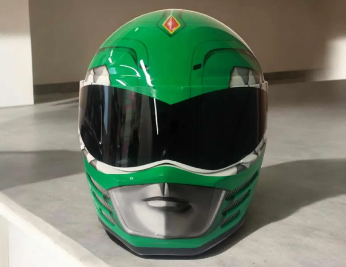 Power Ranger Airbrushed Themed Helmet By Xtreme Paint Studio